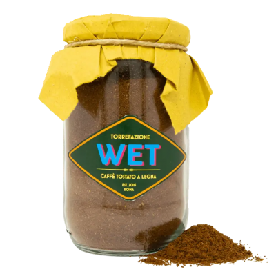 Blend di Caffè tostato a legna biologico in grani, macinato per